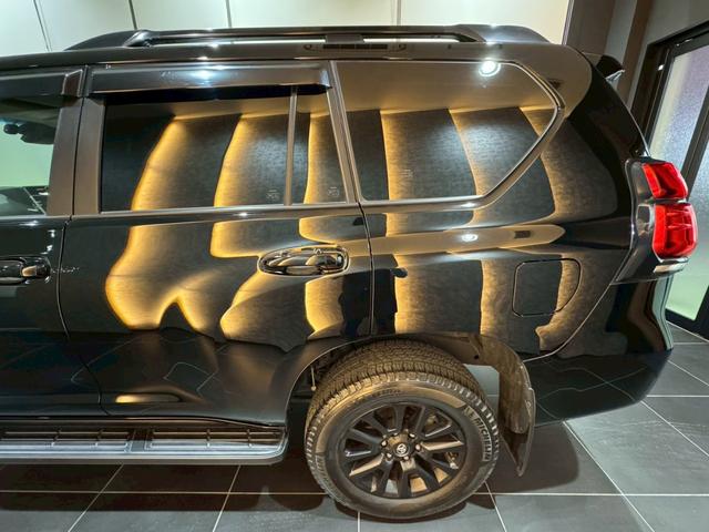 ランドクルーザープラド TX Lパッケージ マットブラックエディション グリルLED アルパインフローティングナビ バックカメラ ETC サンルーフ ルーフレール 寒冷地仕様 アルパインツィーターキット アルパインデジタルミラー イグラ2 リフトアップ リアフィルム(27枚目)