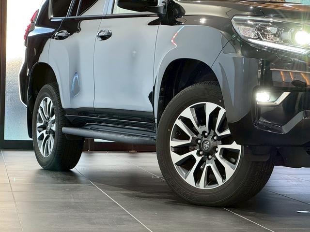 ランドクルーザープラド 　アルパイン９インチナビ　３６０°ドライブレコーダー　サンルーフ　バックカメラ　リアフィルム　ルーフレール　シートヒーター　シートクーラー　純正バイザー　レーダークルーズコントロール　純正ホイール（8枚目）