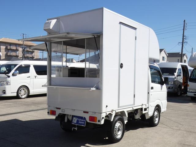 キャリイトラック 　移動販売車　キッチンカー　ケータリングカー　フードトラック　３層シンク　給水タンク１００Ｌ　排水タンク１００Ｌ　冷凍冷蔵コールドテーブル　換気扇　跳ね上げ式販売口　販売カウンター　アクリルサッシ（37枚目）