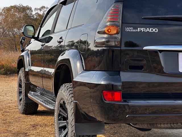 ランドクルーザープラド TX ボディーコーティング済み リフトアップ Bluetooth 社外17インチAW 社外テール 社外HIDヘッドライト 地デジフルセグTV ドライブレコーダー 禁煙車 ETC グッドリッチタイヤ(38枚目)