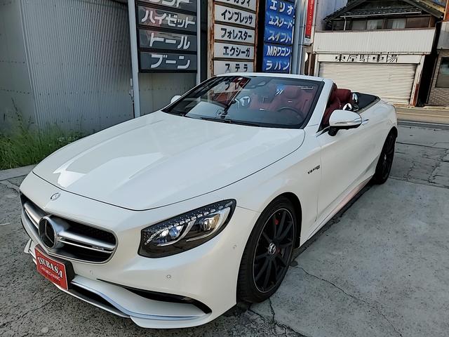 S63 4マチック カブリオレ 赤レザー純正ナビ フルセグ 走行中OK 全方位カメラ LEDヘッドライト 20インチAW(2枚目)