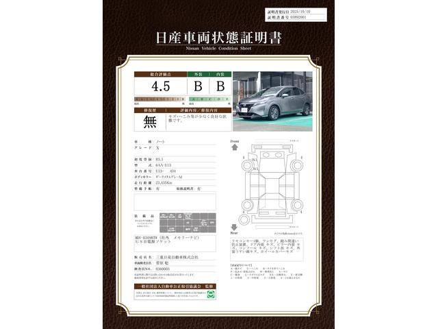 車両状態評価書
