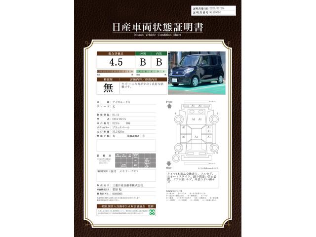 車両状態評価書