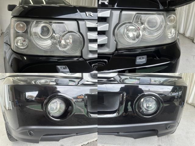 レンジローバースポーツ ４．２　Ｖ８　スーパーチャージド　サンルーフ　パーフォレーション黒革シート　ｈａｒｍａｎ／ｋａｒｄｏｎサウンドシステム　純正ナビ　前席　後席左右シートヒーター　ＥＴＣ　前後ソナー　Ｔタイヤ　純正２０インチＡＷ　ＨＩＤヘッド　ＨＩＤフォ（12枚目）