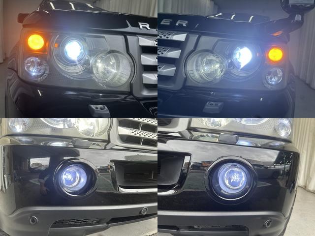 レンジローバースポーツ ４．２　Ｖ８　スーパーチャージド　サンルーフ　パーフォレーション黒革シート　ｈａｒｍａｎ／ｋａｒｄｏｎサウンドシステム　純正ナビ　前席　後席左右シートヒーター　ＥＴＣ　前後ソナー　Ｔタイヤ　純正２０インチＡＷ　ＨＩＤヘッド　ＨＩＤフォ（13枚目）