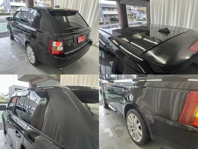 レンジローバースポーツ ４．２　Ｖ８　スーパーチャージド　サンルーフ　パーフォレーション黒革シート　ｈａｒｍａｎ／ｋａｒｄｏｎサウンドシステム　純正ナビ　前席　後席左右シートヒーター　ＥＴＣ　前後ソナー　Ｔタイヤ　純正２０インチＡＷ　ＨＩＤヘッド　ＨＩＤフォ（27枚目）