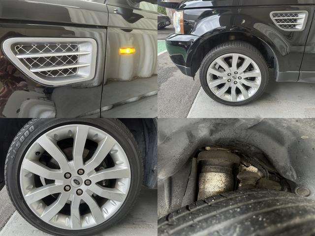 レンジローバースポーツ ４．２　Ｖ８　スーパーチャージド　サンルーフ　パーフォレーション黒革シート　ｈａｒｍａｎ／ｋａｒｄｏｎサウンドシステム　純正ナビ　前席　後席左右シートヒーター　ＥＴＣ　前後ソナー　Ｔタイヤ　純正２０インチＡＷ　ＨＩＤヘッド　ＨＩＤフォ（31枚目）