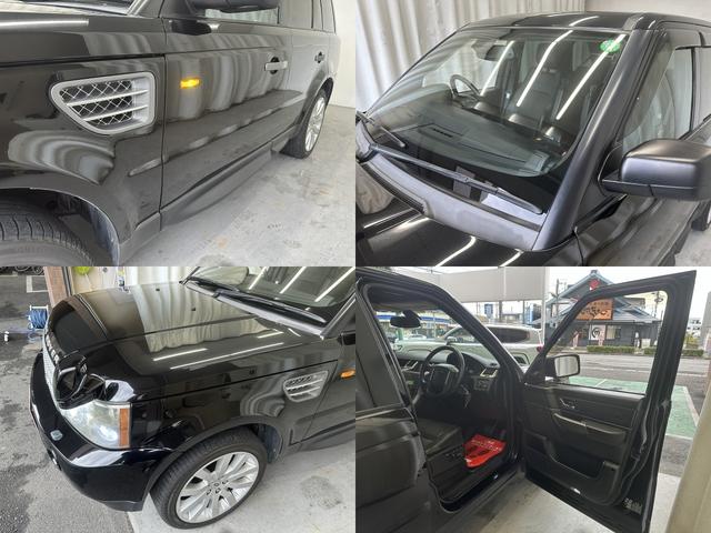 レンジローバースポーツ ４．２　Ｖ８　スーパーチャージド　サンルーフ　パーフォレーション黒革シート　ｈａｒｍａｎ／ｋａｒｄｏｎサウンドシステム　純正ナビ　前席　後席左右シートヒーター　ＥＴＣ　前後ソナー　Ｔタイヤ　純正２０インチＡＷ　ＨＩＤヘッド　ＨＩＤフォ（33枚目）