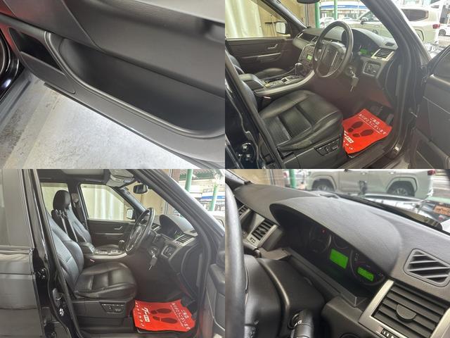 レンジローバースポーツ ４．２　Ｖ８　スーパーチャージド　サンルーフ　パーフォレーション黒革シート　ｈａｒｍａｎ／ｋａｒｄｏｎサウンドシステム　純正ナビ　前席　後席左右シートヒーター　ＥＴＣ　前後ソナー　Ｔタイヤ　純正２０インチＡＷ　ＨＩＤヘッド　ＨＩＤフォ（35枚目）