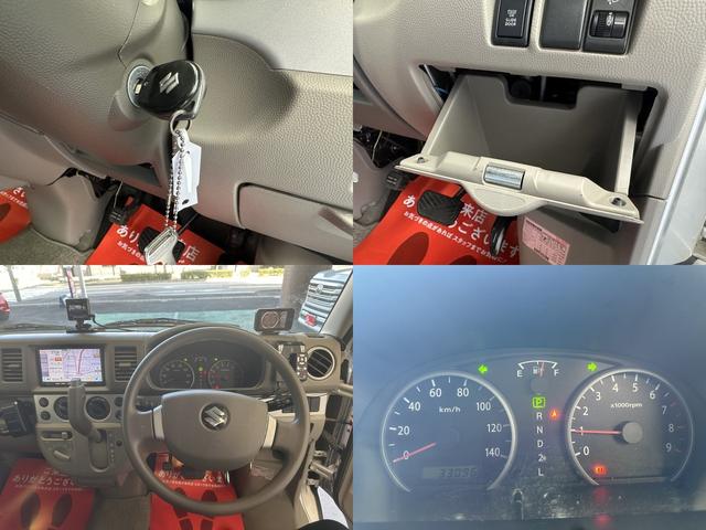 エブリイワゴン JPターボ 社外ナビ TV CD ラジオ パワースライドドア スペアタイヤ ABS ETC ドラレコ GPSレーダー探知機 キーレス ヘッドライトレベリングダイヤル 電動格納ミラー 純正13インチAW(36枚目)