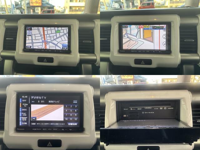 ハスラー Xターボ パナソニックナビ フルセグTV CD DVD SD Bluetooth再生可 ブラックルーフレール シートヒーター HIDヘッド フォグ オートライト ETC レーダーブレーキサポート Pエンジン(7枚目)