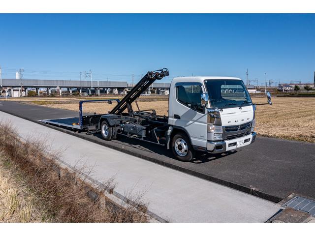 キャンター 　積載車　タイヤ固縛　サイドアオリ開閉　ラジコン　バックカメラ　最大積載量３０００ｋｇ　キーレス　極東フラトップ　レッカー（35枚目）