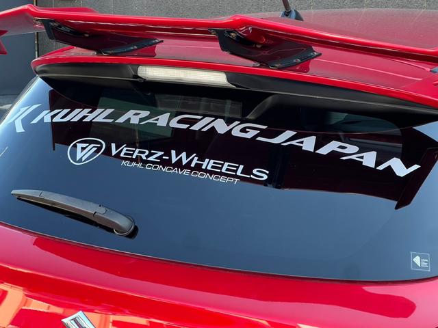 スイフトスポーツ ベースグレード ユーザー買取車/KUHLフルカスタムコンプリート/KUHLエアロ6点(フロント,サイド,リア,GTウィング,アイライン)/KUHL4テールスラッシュマフラー/VERZ18インチホイール/TEIN車高調(23枚目)