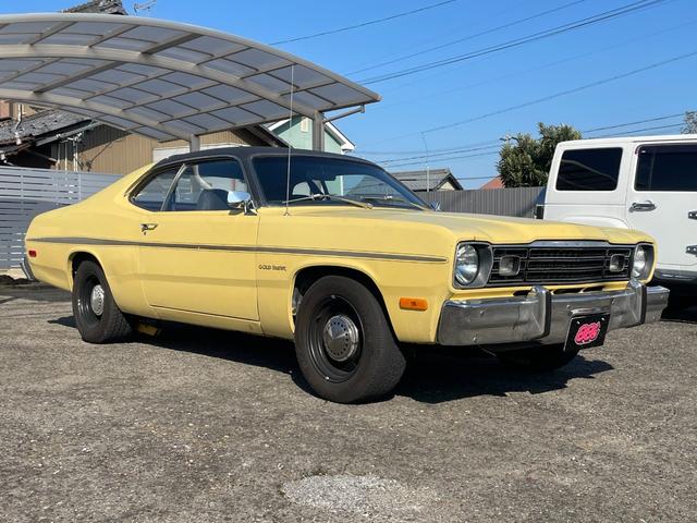 プリムスその他  1974ダスター ゴールドダスター ユーザー買取車 MSDデスビ 電動ファン パワステ 追加3連メーター 黒革 天井張替 グラント製ステアリング KENWOODオーディオ ETC(44枚目)