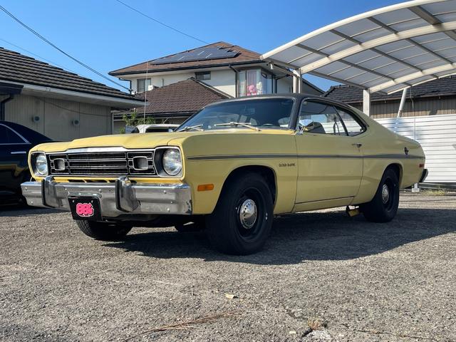 プリムスその他  1974ダスター ゴールドダスター ユーザー買取車 MSDデスビ 電動ファン パワステ 追加3連メーター 黒革 天井張替 グラント製ステアリング KENWOODオーディオ ETC(46枚目)