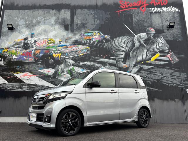 Ｎ－ＷＧＮカスタム Ｇ　ターボＳＳ２トーンカラースタイルパッケージＩＩ　１年保証付　純正ナビ　リアカメラ　ＥＴＣ　前後ドラレコ　フルセグＴＶ　クルーズコントロール　ＨＩＤヘッド　ＬＥＤフォグ　純正１５インチＡＷ　合皮コンビシート　前席シートヒーター　スマートキー２個（2枚目）