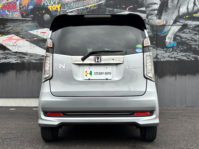 Ｎ－ＷＧＮカスタム Ｇ　ターボＳＳ２トーンカラースタイルパッケージＩＩ　１年保証付　純正ナビ　リアカメラ　ＥＴＣ　前後ドラレコ　フルセグＴＶ　クルーズコントロール　ＨＩＤヘッド　ＬＥＤフォグ　純正１５インチＡＷ　合皮コンビシート　前席シートヒーター　スマートキー２個（30枚目）