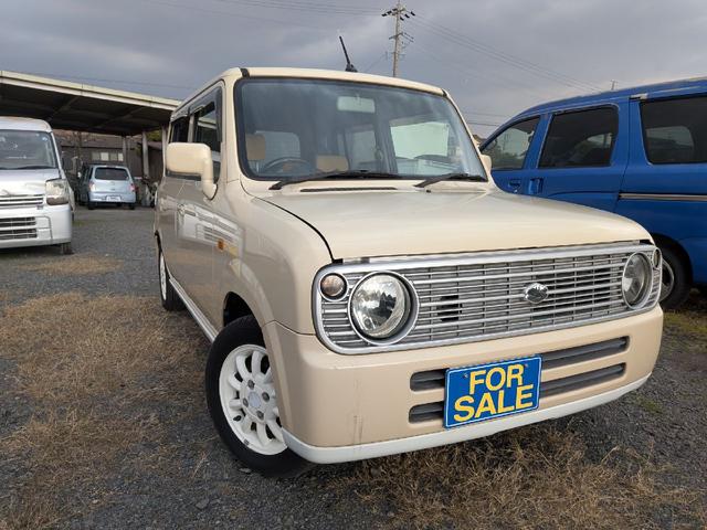 アルトラパン L タイミングチェーン 純正ホワイトアルミホイール 社外ナビ キーレスエントリー ベンチシート コラムオートマ エアコン パワーステアリング エアバック(2枚目)