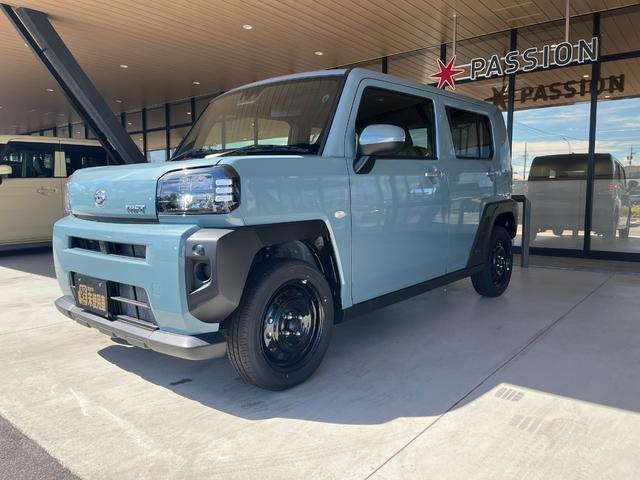 タフト Ｘ　届出済未使用車　衝突被害軽減ブレーキ　コーナーセンサー　スマートキー　バックカメラ　アイドリングストップ　電動格納ドアミラー　オートエアコン　ＬＥＤヘッドライト　横滑り防止機能　光軸調整機能（5枚目）