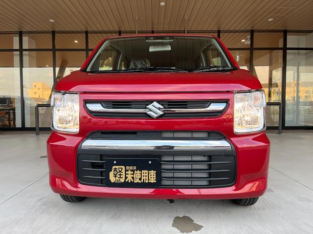 ワゴンR FX 届出済未使用車 衝突被害軽減ブレーキ コーナーセンサー スマートキー シートヒーター 電動格納ドアミラー セキュリティアラーム 横滑り防止機能 ベンチシート オートエアコン パワーウインドウ(6枚目)