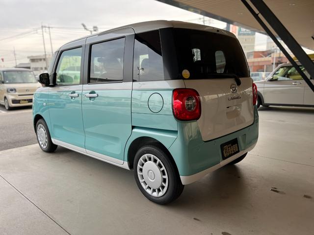 ムーヴキャンバス ストライプスX 届出済未使用車 両側電動スライドドア 衝突被害軽減ブレーキ コーナーセンサー スマートキー 電動格納ドアミラー アイドリングストップ オートエアコン 電子パーキング ベンチシート 光軸調整機能(10枚目)