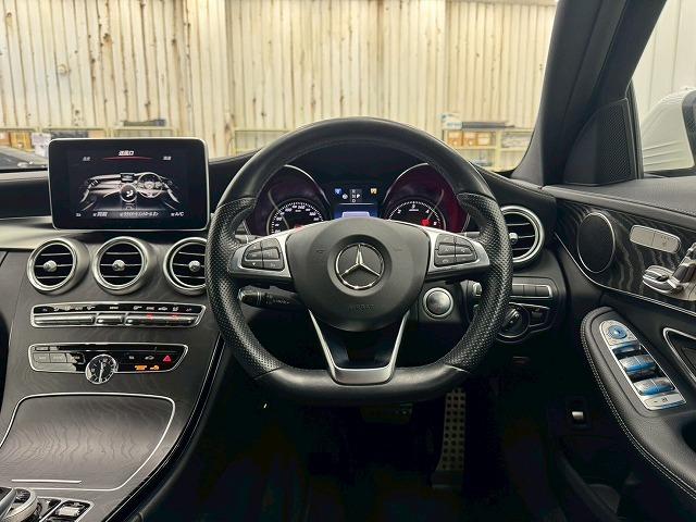 Cクラス C220dアバンギャルド AMGライン フルセグTV/黒革シート/バックカメラ/19inアルミ/レーダーセーフティPKG/シートヒーター/ブラインドスポット/クリアランスソナー/パドルシフト/ドライブレコーダー/シートメモリ/プッシュスター(76枚目)