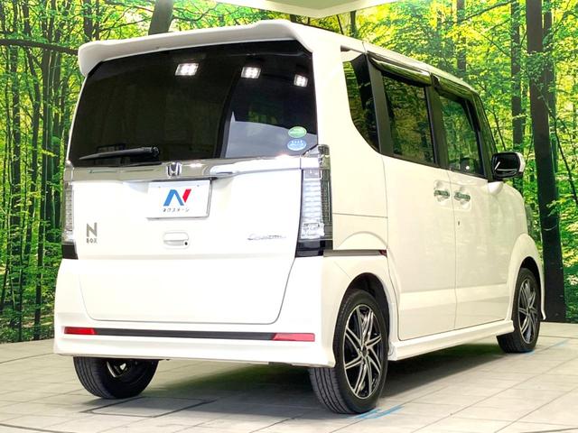 N-BOXカスタム G・Lパッケージ 禁煙車 電動スライドドア SDナビ バックカメラ 衝突被害軽減システム ドラレコ スマートキー HIDヘッド ビルトインETC オートライト オートエアコン Bluetooth CD 地デジ(17枚目)