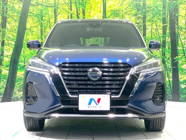 キックス X 禁煙車 純正9型SDナビ 全周囲カメラ 衝突被害軽減システム レーダークルーズ ハーフレザーシート ドラレコ コーナーセンサー スマートキー LEDヘッド ルーフレール ビルトインETC(14枚目)