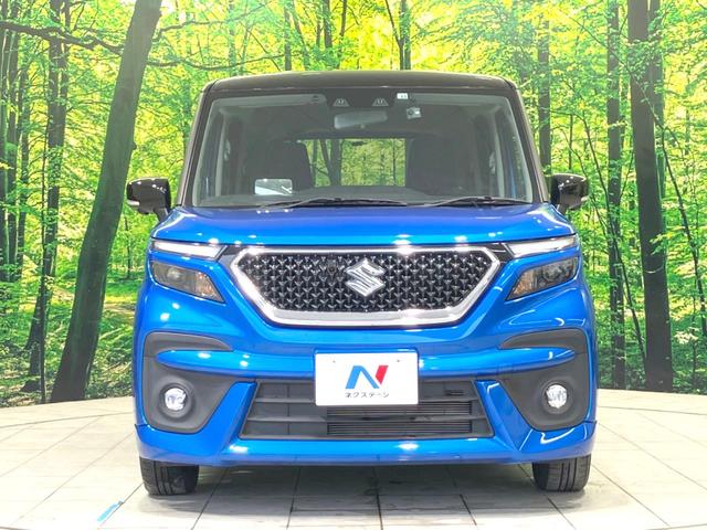 ソリオバンディット ハイブリッドMV 禁煙車 両側電動ドア 純正SDナビ 全周囲カメラ 衝突被害軽減システム レーダークルーズ シートヒーター ドラレコ コーナーセンサー LEDヘッドライト スマートキー Bluetooth オートライト(14枚目)