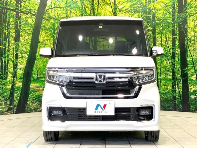 N-BOXカスタム Lターボ 禁煙車 両側電動ドア 純正SDナビ バックカメラ 衝突被害軽減システム レーダークルーズ ハーフレザーシート シートヒーター コーナーセンサー スマートキー LEDヘッド ETC オートハイビーム(13枚目)