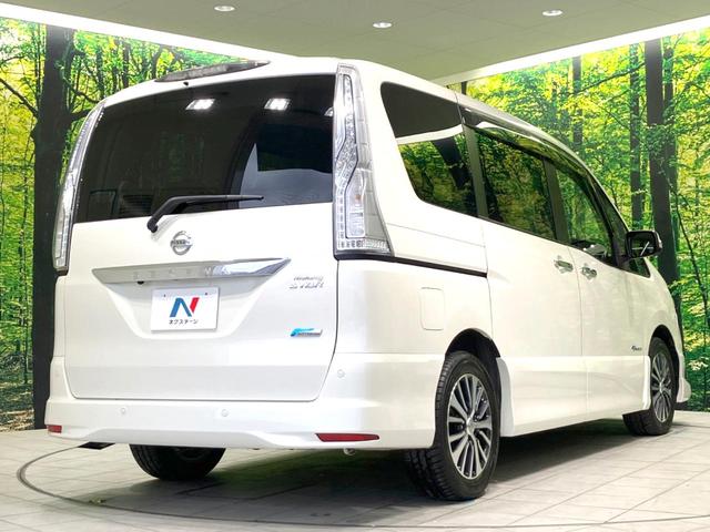 セレナ ハイウェイスターＶエアロモード＋セフティＳＨＶＡセフ　禁煙車　両側電動ドア　純正８型ＳＤナビ　全周囲カメラ　衝突被害軽減システム　コーナーセンサー　スマートキー　ＬＥＤヘッド　ビルトインＥＴＣ　クルコン　オートライト　オートエアコン　純正１６インチアルミ（17枚目）