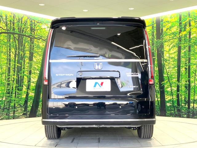 ステップワゴン e:HEVスパーダ プレミアムライン 登録済未使用車 両側電動ドア 衝突被害軽減システム レーダークルーズ BSM 電動リアゲート ハーフレザーシート コーナーセンサー 前席リアシートヒーター LEDヘッド オートライト デュアルエアコン(16枚目)