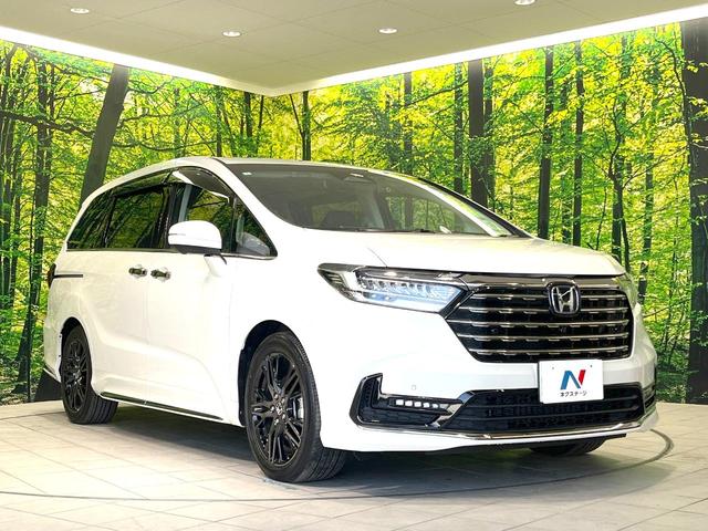 オデッセイハイブリッド e:HEVアブソルート・EX 禁煙車 両側電動ドア 純正11.4型ナビ 全周囲カメラ 衝突被害軽減システム レーダークルーズ BSM 電動リアゲート 黒レザーシート ドラレコ 前席中列シートヒーター パワーシート ビルトインETC(17枚目)