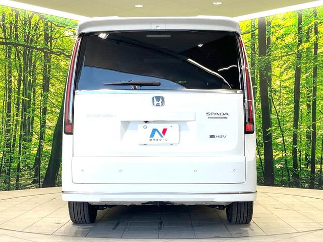 ステップワゴン ｅ：ＨＥＶスパーダ　プレミアムライン　禁煙車　現行　純正１１型ＳＤナビ　全周囲カメラ　純正１５型後席モニター　パワーバックドア　衝突被害軽減ブレーキ　レーダークルーズコントロール　フルセグＴＶ　Ｂｌｕｅｔｏｏｔｈ接続　ＬＥＤヘッドライト（19枚目）