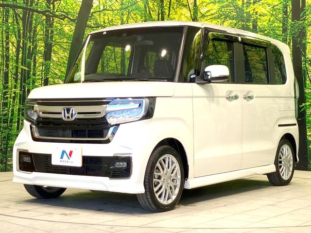 N-BOXカスタム Lターボ 両側電動ドア SDナビ バックカメラ 衝突被害軽減システム 禁煙車 ハーフレザーシート ドラレコ コーナーセンサー スマートキー LEDヘッド ビルトインETC 純正15インチアルミ 車線逸脱警報(55枚目)