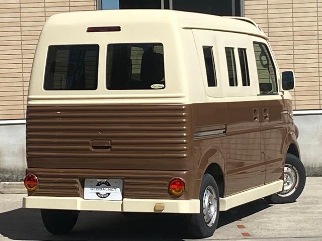 エブリイ ＰＡ　ハイルーフ　フレンチバス仕様　オートマ車　軽自動車　フレンチバス仕様　アイブロー付　内外装カスタム　レトロバス　両側スライドドア　革調シートカバー　メモリーナビ　地デジＴＶ　Ｂｌｕｅｔｏｏｔｈ音楽　ＥＴＣ　移動販売車　キャルカスタム　軽自動車　オートマ（8枚目）