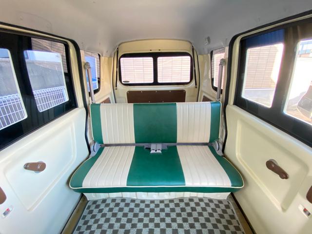 エブリイ ＰＡ　ハイルーフ　フレンチバス仕様　オートマ車　軽自動車　フレンチバス仕様　アイブロー付　内外装カスタム　レトロバス　両側スライドドア　革調シートカバー　メモリーナビ　地デジＴＶ　Ｂｌｕｅｔｏｏｔｈ音楽　ＥＴＣ　移動販売車　キャルカスタム　軽自動車　オートマ（29枚目）