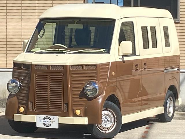 エブリイ ＰＡ　ハイルーフ　フレンチバス仕様　オートマ車　軽自動車　フレンチバス仕様　アイブロー付　内外装カスタム　レトロバス　両側スライドドア　革調シートカバー　メモリーナビ　地デジＴＶ　Ｂｌｕｅｔｏｏｔｈ音楽　ＥＴＣ　移動販売車　キャルカスタム　軽自動車　オートマ（36枚目）