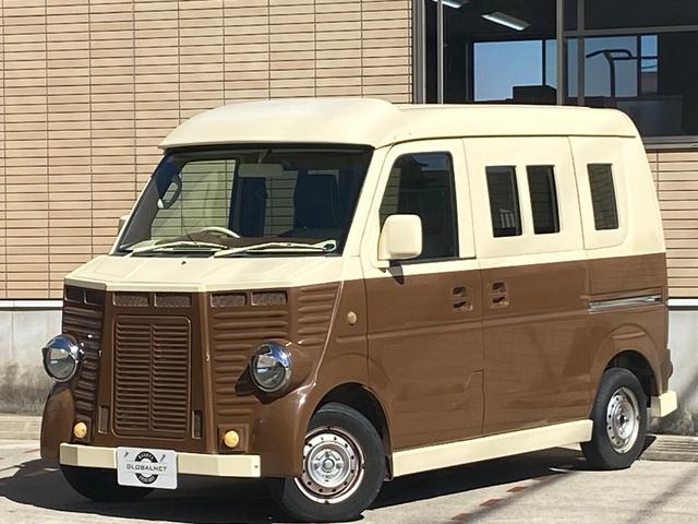 エブリイ ＰＡ　ハイルーフ　フレンチバス仕様　オートマ車　軽自動車　フレンチバス仕様　アイブロー付　内外装カスタム　レトロバス　両側スライドドア　革調シートカバー　メモリーナビ　地デジＴＶ　Ｂｌｕｅｔｏｏｔｈ音楽　ＥＴＣ　移動販売車　キャルカスタム　軽自動車　オートマ（37枚目）