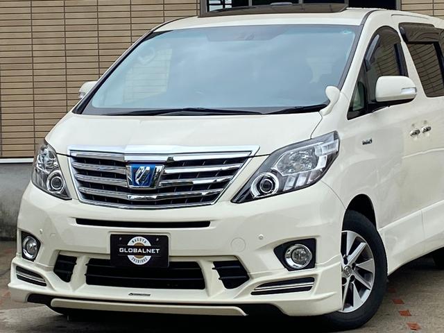 アルファードハイブリッド ＳＲプレミアムシートパッケージ　後期型　ハイブリット　４ＷＤ　サンルーフ　専用黒革　ケンスタイルエアロ　メーカーナビ　リアエンターテイメント　バックカメラ　ＴＶ　ＣＤ／ＤＶＤ　ＢＴ音楽　ＥＴＣ　プレミアムサウンド　両側パワスラ　パワーバックドア　純正フロアマット（2枚目）