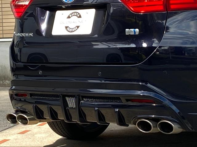 ハリアーハイブリッド プレミアムアドバンスドパッケージ サンルーフ M’Zスピード フルエアロ/4本出マフラー 21インチAW ヴァレンティテール メーカーナビ パノラミックビューモニター TV CD/DVD 走行中OK BT音楽 ETC JBLサウンド パワーバックドア 4WD(6枚目)