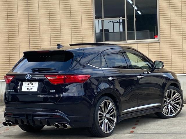 ハリアーハイブリッド プレミアムアドバンスドパッケージ サンルーフ M’Zスピード フルエアロ/4本出マフラー 21インチAW ヴァレンティテール メーカーナビ パノラミックビューモニター TV CD/DVD 走行中OK BT音楽 ETC JBLサウンド パワーバックドア 4WD(56枚目)