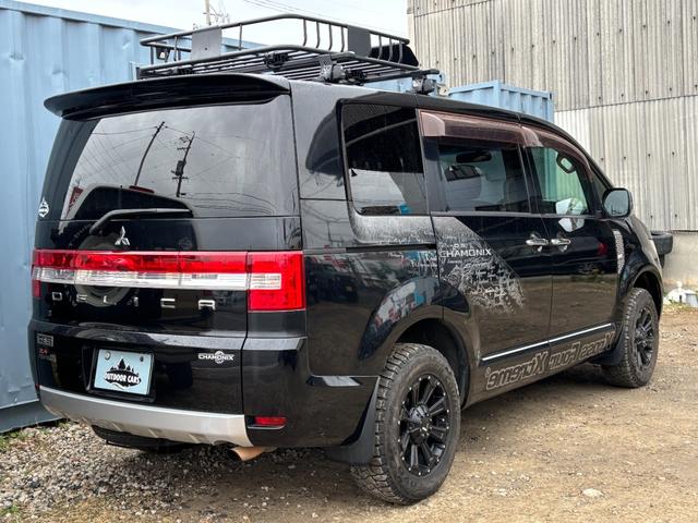 デリカD:5 シャモニー 新品ルーフキャリア・社外AW・純正HDDナビ・カメラ・両側電動スライドドア・ブルバー・シートヒーター・パワーシート・クルコン・ヨコハマジオランダーAT・サイドデカール・4WD・キャプテンシート(35枚目)
