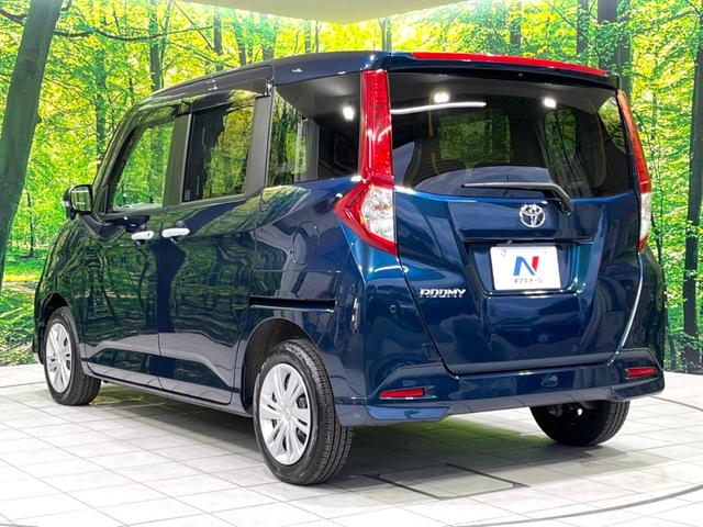 ルーミー G 後期 禁煙車 純正9型ナビ 全周囲カメラ 両側電動スライド スマートアシスト コンフォートPKG シートバックテーブル シートヒーター コーナーセンサー スマートキー LEDヘッド ビルトインETC(28枚目)