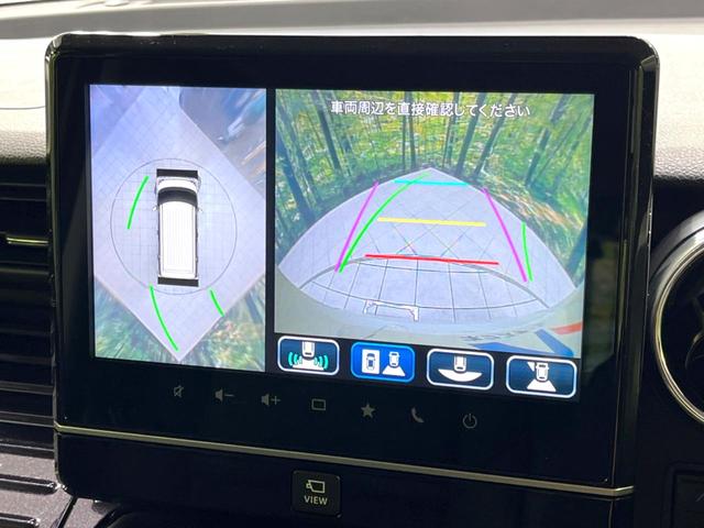 スペーシアカスタム ハイブリッドXS 禁煙車 後期 純正9型ナビ 全周囲カメラ 両側電動ドア ドラレコ セーフティサポート レーダークルーズ シートヒーター コーナーセンサー スマートキー LEDヘッド 車線逸脱警報 横滑り防止装置(4枚目)