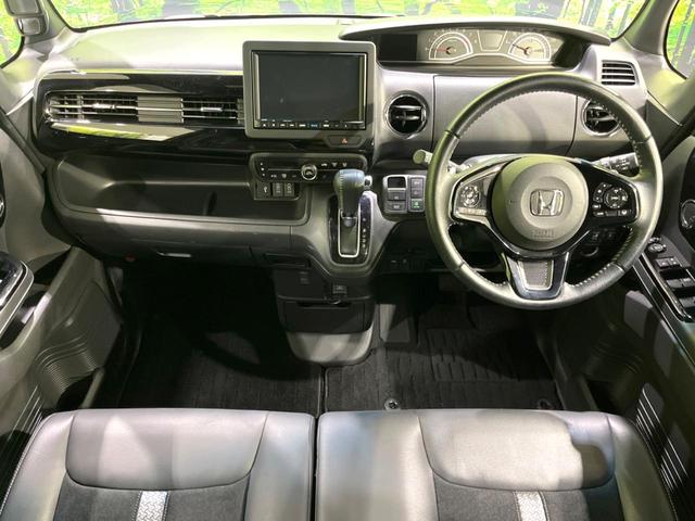 Ｎ－ＢＯＸカスタム Ｌターボ　後期　禁煙車　純正８型ナビ　ホンダセンシング　ドラレコ　バックカメラ　パドルシフト　ハーフレザーシート　シートヒーター　アダプティブクルコン　コーナーセンサー　ＥＴＣ　純正１５インチアルミ（2枚目）