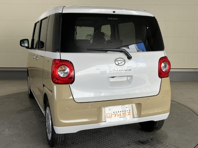 ムーヴキャンバス ストライプスＸ　届出済未使用車　衝突軽減ブレーキ　両側電動スライドドア　電動格納ミラー　アームレスト　シートリフター　ＵＳＢ充電ソケット　アイドリングストップ　オートエアコン　スマートキー　プッシュスタート　軽自動車（8枚目）