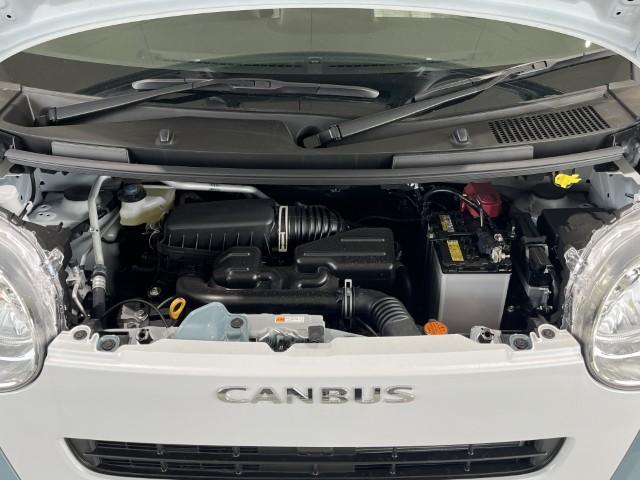 ムーヴキャンバス ストライプスX 届出済未使用車 衝突軽減ブレーキ 両側電動スライドドア 電動格納ミラー アームレスト シートリフター USB充電ソケット アイドリングストップ オートエアコン スマートキー プッシュスタート 軽自動車(50枚目)