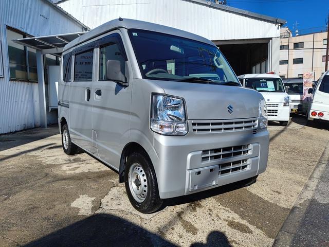 エブリイ ＰＣ　エアコン　Ｗエアバック　パワステ　３５０ｋｇ　レギュラーガソリン車　両側スライドドア　５速オートマ　レベライザー　パワーウインドウ　社外オーディオ　キーレス　禁煙車　オーバーヘッドコンソール　ＥＴＣ（4枚目）