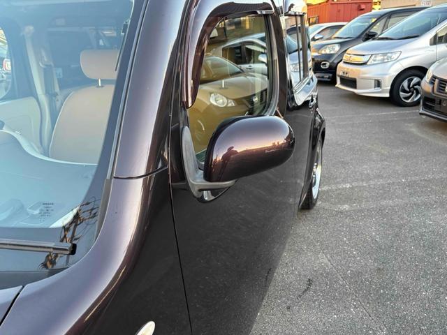 キューブ 15X Vセレクション ETC バックカメラ TV アルミホイール スマートキー アイドリングストップ 電動格納ミラー CVT 盗難防止システム 衝突安全ボディ ベンチシート ABS CD USB ローダウン車高調 ホイール(11枚目)